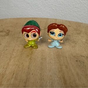 Disney Doorables Peter Pan Mini Figure Lot Set of 2